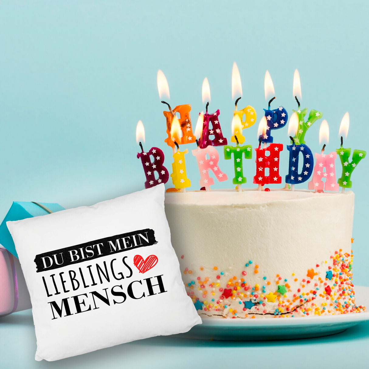 Liebe Kissen mit Spruch - Du bist mein Lieblingsmensch