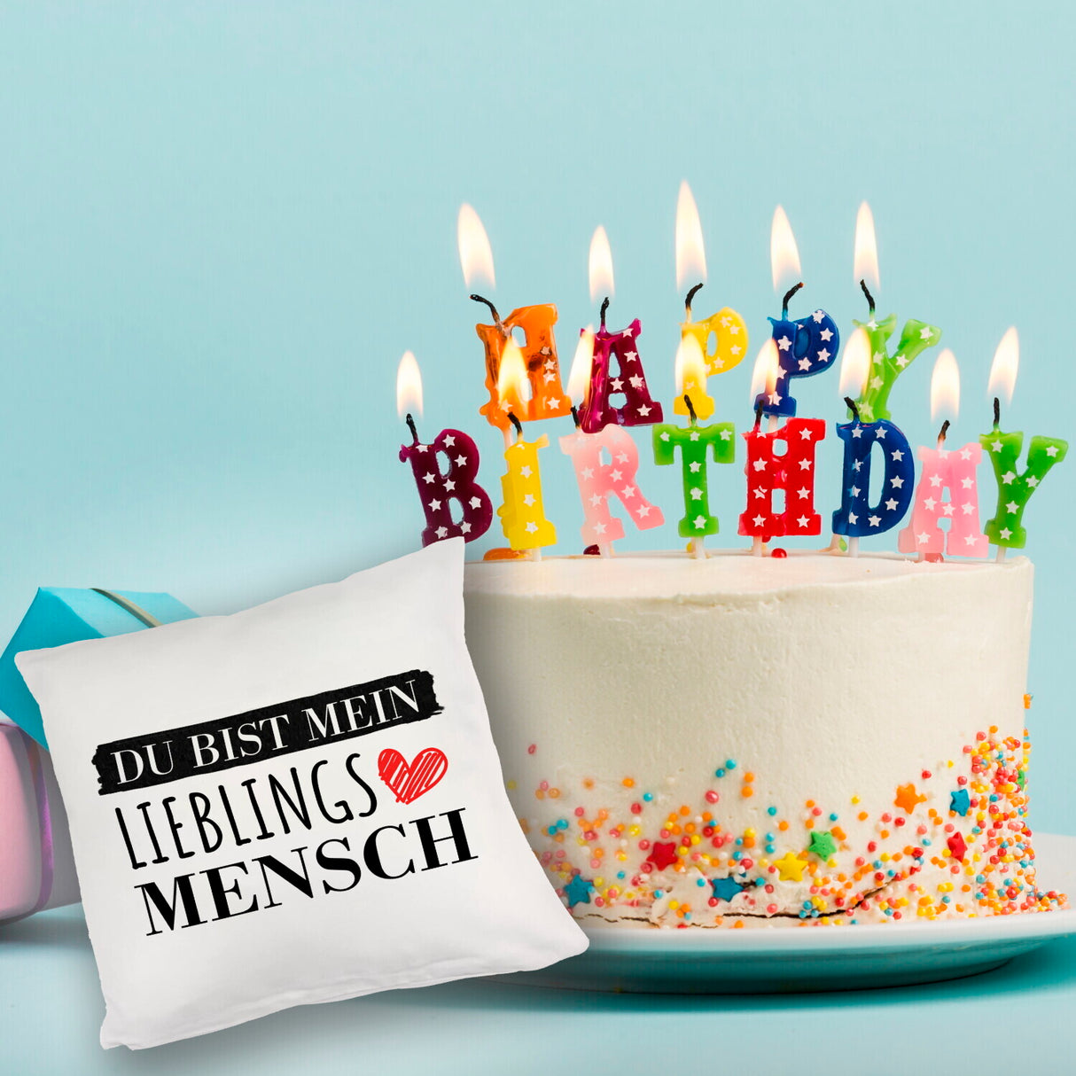 Liebe Kissen mit Spruch - Du bist mein Lieblingsmensch