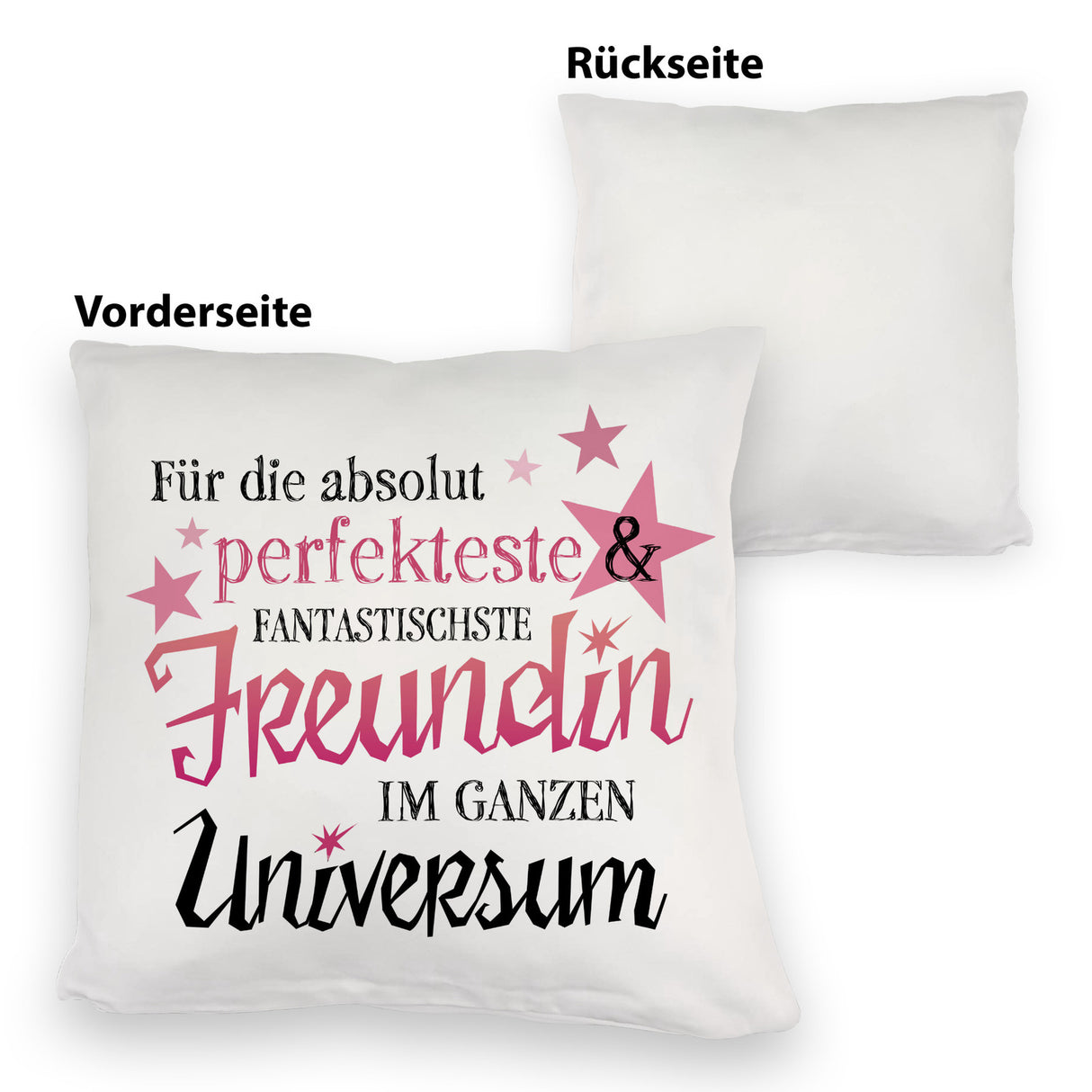Freundschaft Kissen mit Spruch - Für die perfekteste & fantastischste Freundin