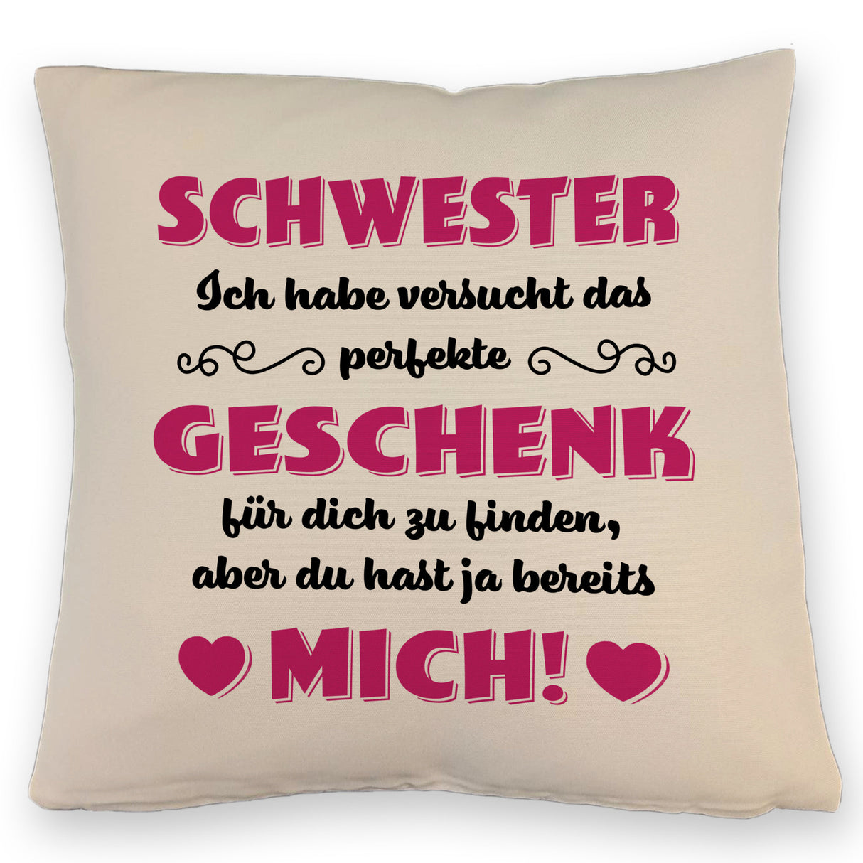 Kissen mit Spruch Mama ich habe versucht das beste Geschenk zu finden