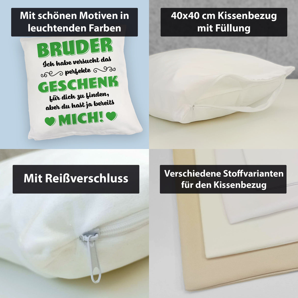Kissen mit Spruch Mama ich habe versucht das beste Geschenk zu finden
