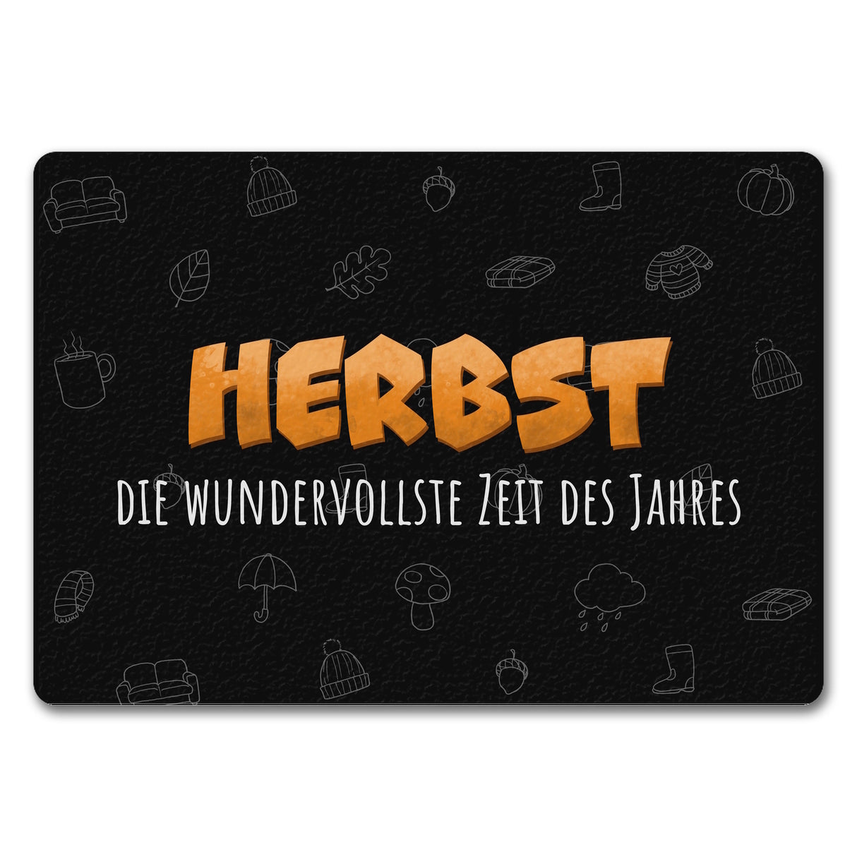 Herbst Fußmatte in 35x50 cm mit Spruch - Die wundervollste Zeit des Jahres