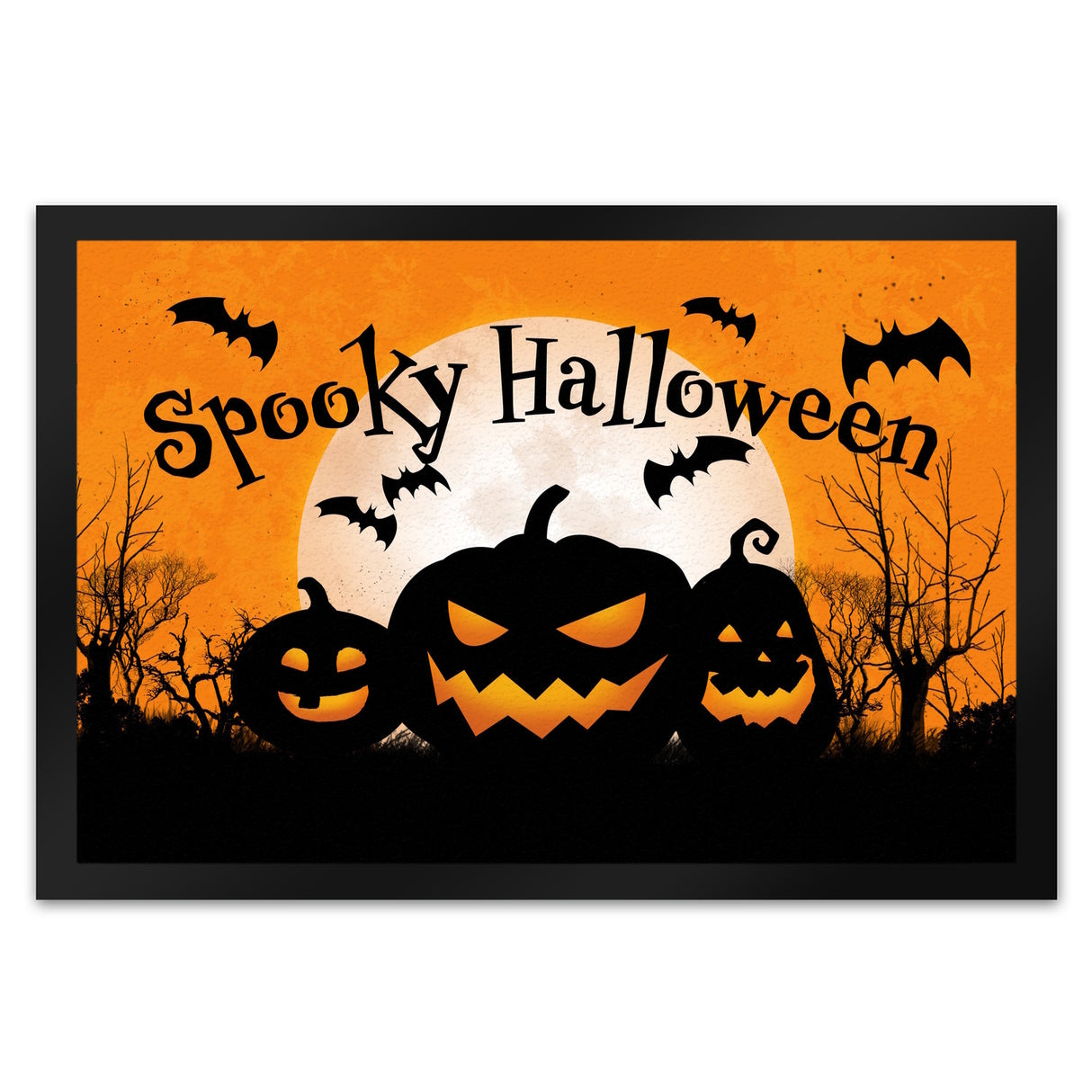 Spooky Halloween Kürbis Fledermaus Fußmatte in 35x50 cm