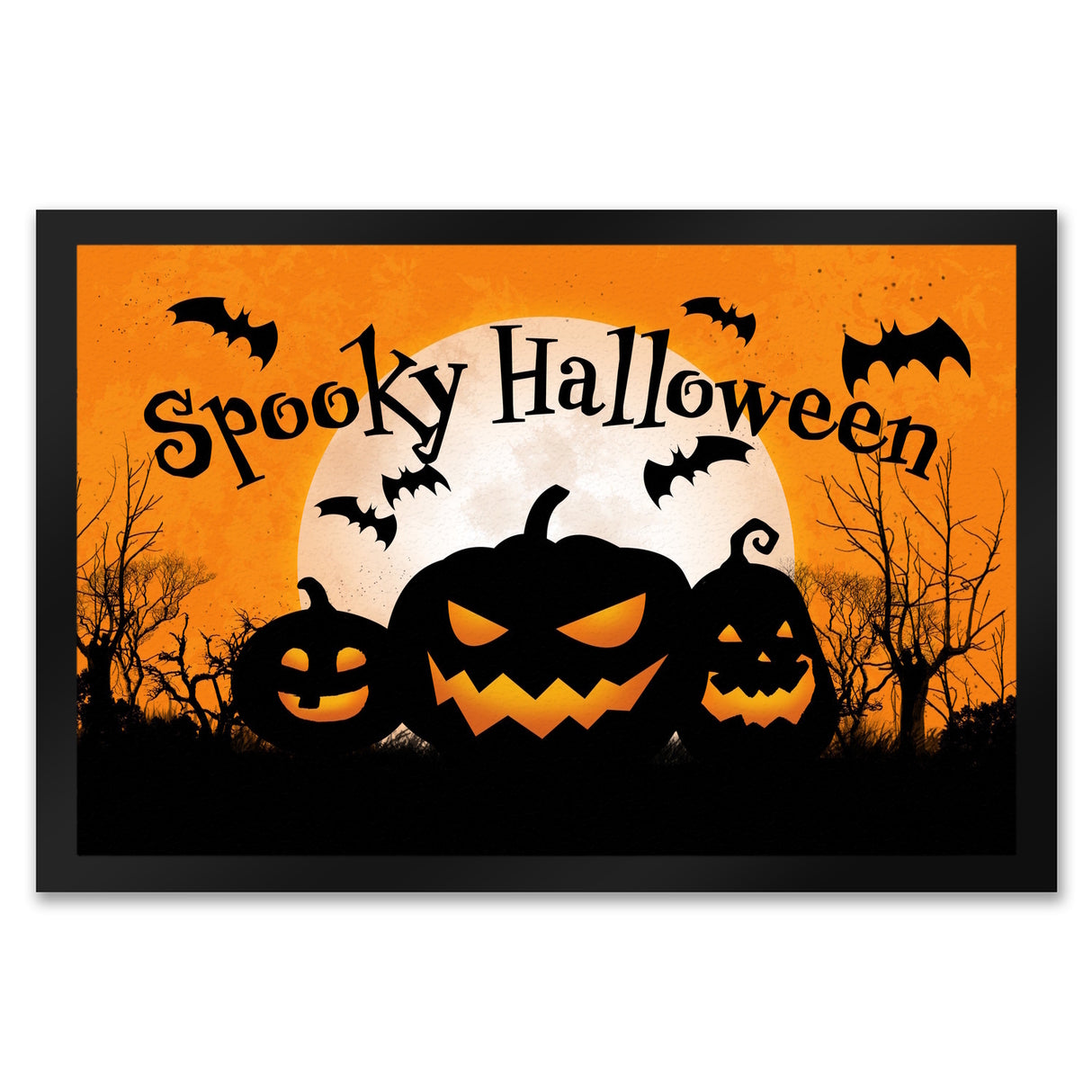 Spooky Halloween Kürbis Fledermaus Fußmatte in 35x50 cm