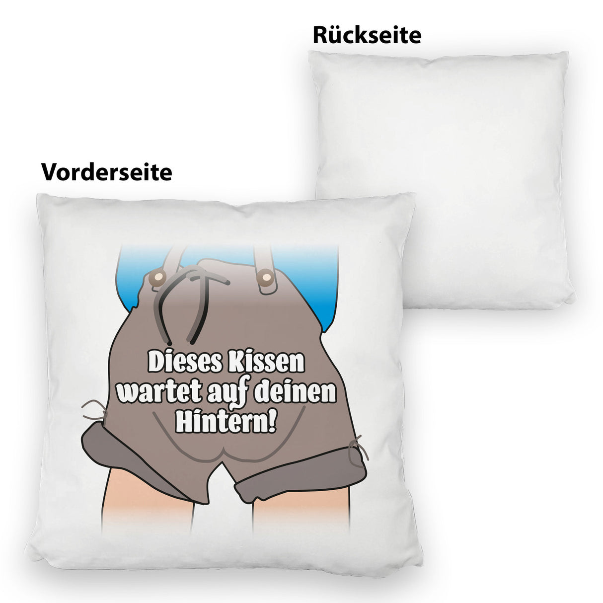 Ausruh Kissen mit lustigem Spruch Dieses Kissen wartet auf deinen Hintern