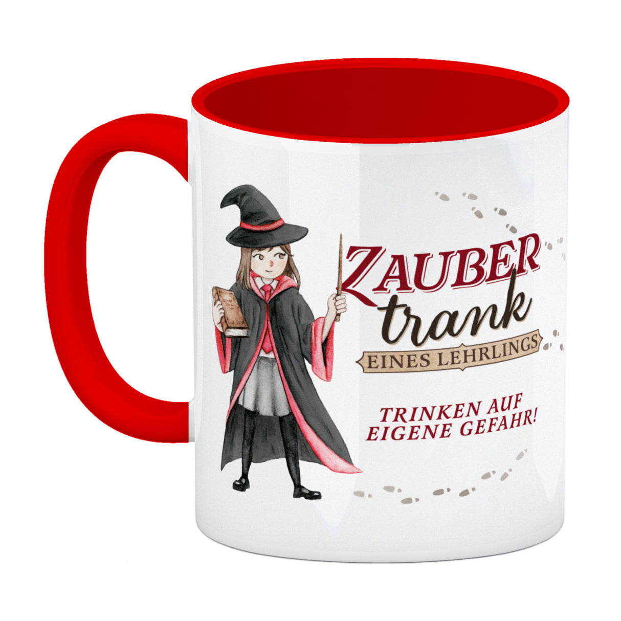 Zaubertrank Kaffeebecher mit Zauberschülerin