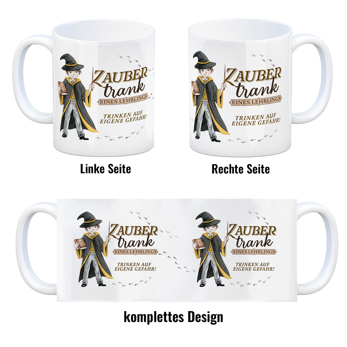 Zaubertrank Kaffeebecher mit Zauberschüler