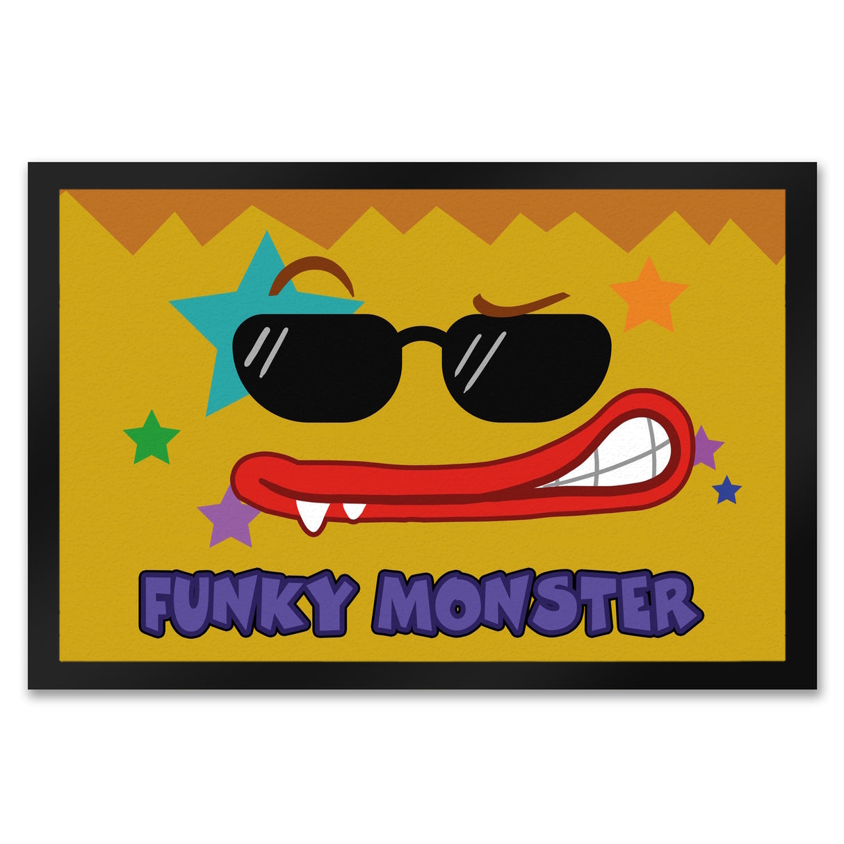 Funky Monster Fußmatte in 35x50 cm mit coolem Gesicht