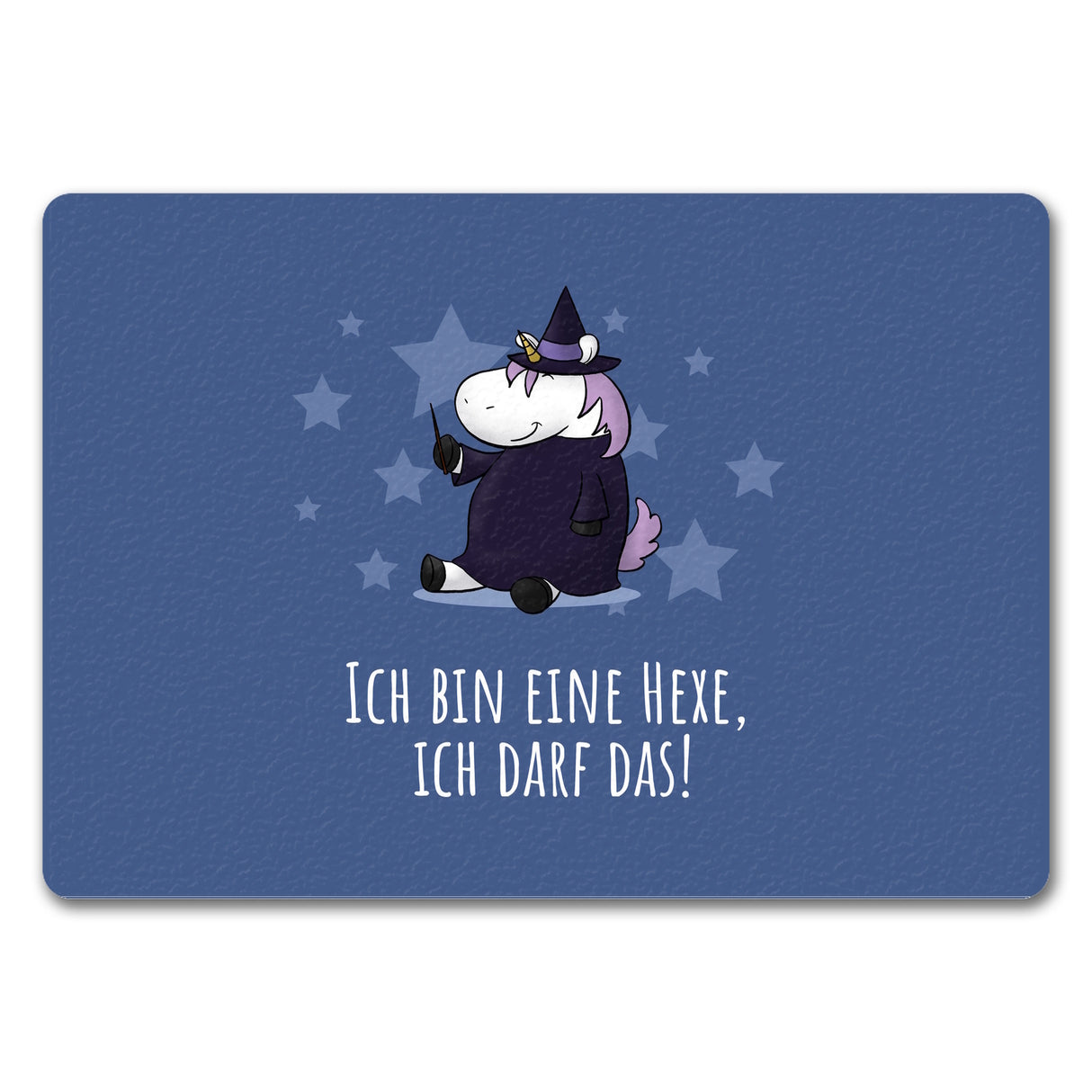 Einhorn-Geist Fußmatte in 35x50 cm mit Spruch Nicht faul mache geistige Arbeit