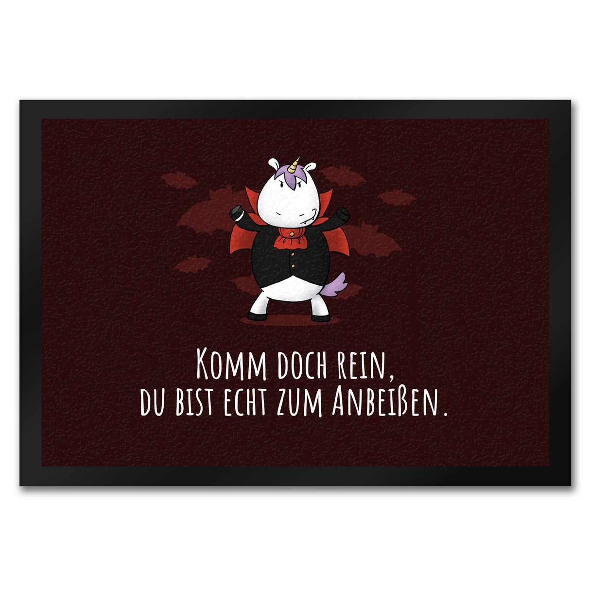 Einhorn-Geist Fußmatte in 35x50 cm mit Spruch Nicht faul mache geistige Arbeit