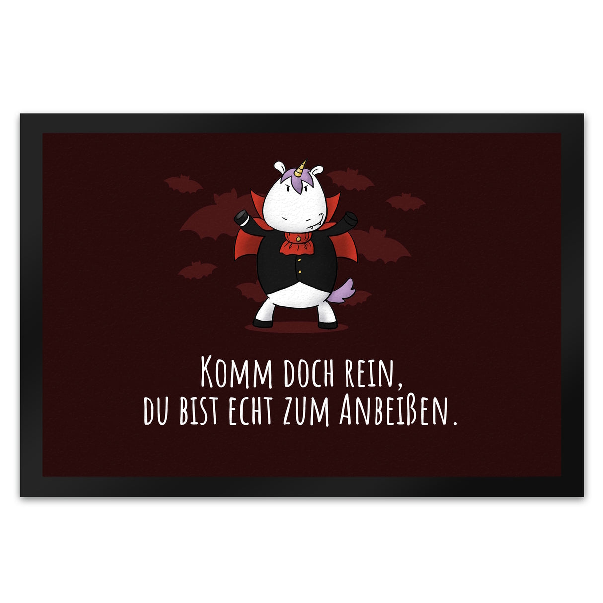 Einhorn-Geist Fußmatte in 35x50 cm mit Spruch Nicht faul mache geistige Arbeit