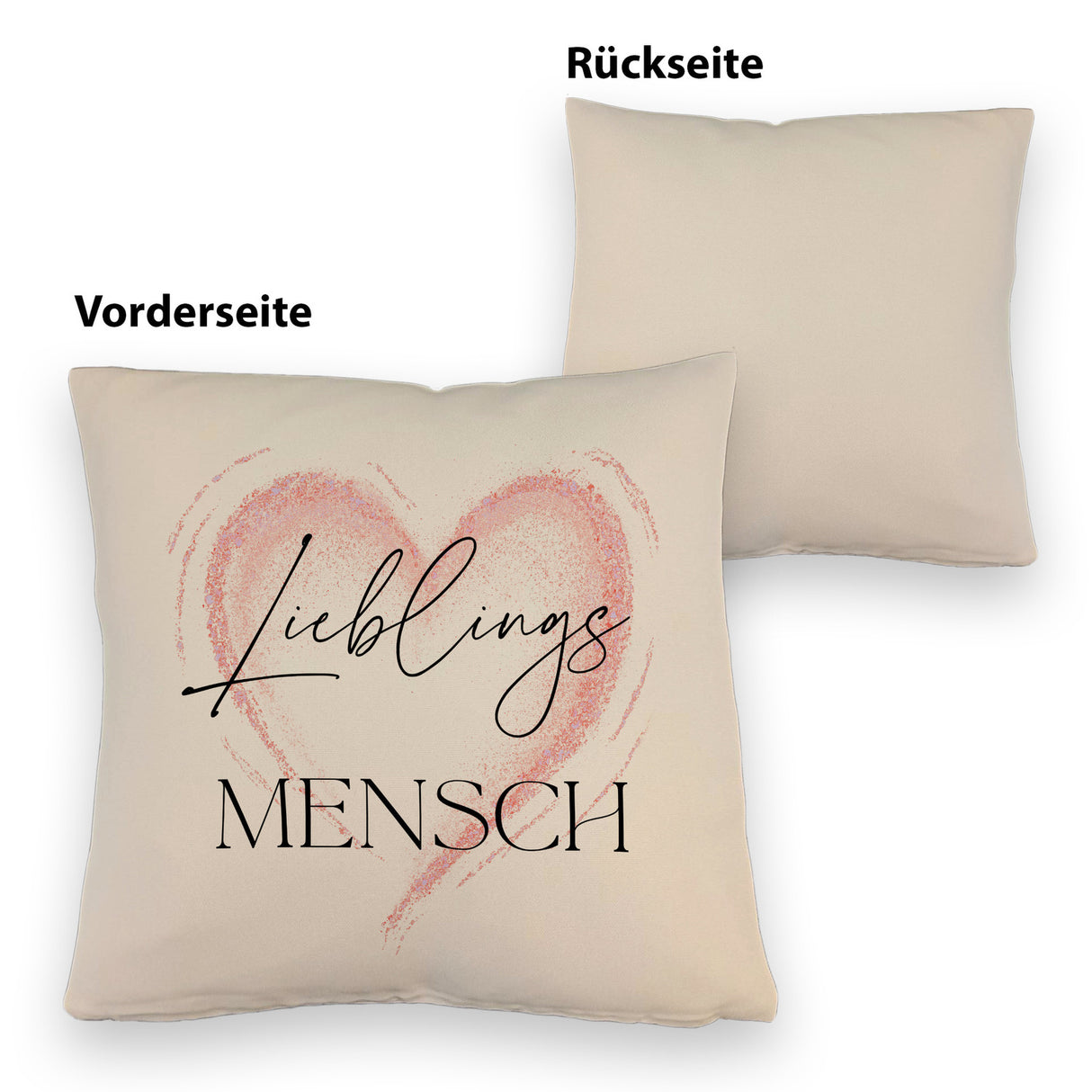 Lieblingsmensch Kissen in rosa