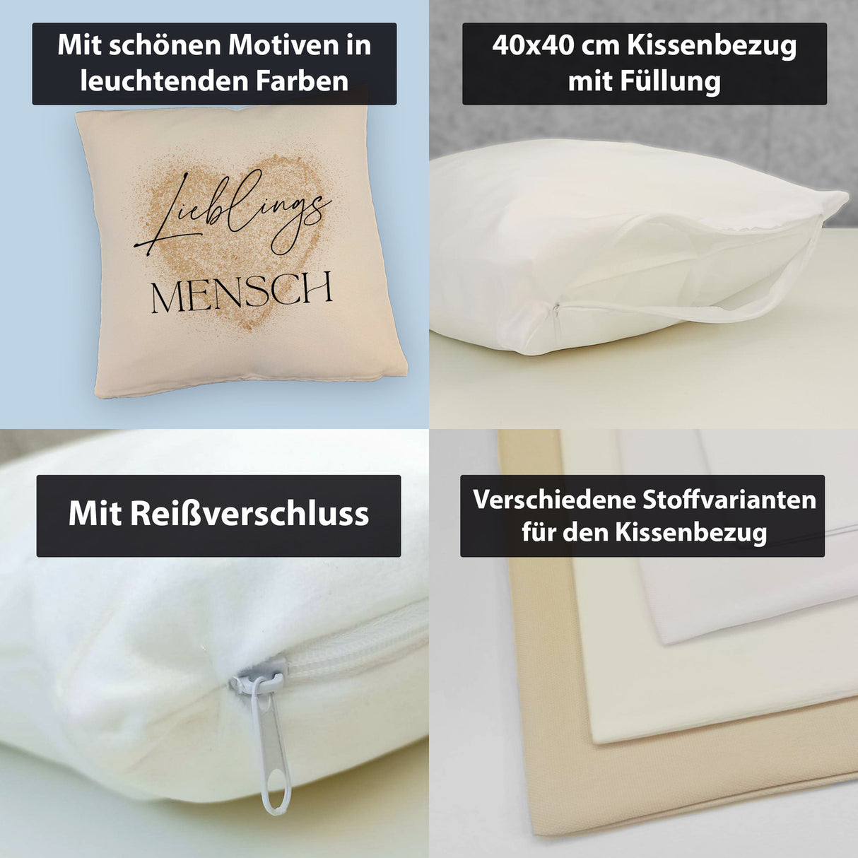 Lieblingsmensch Kissen in rosa