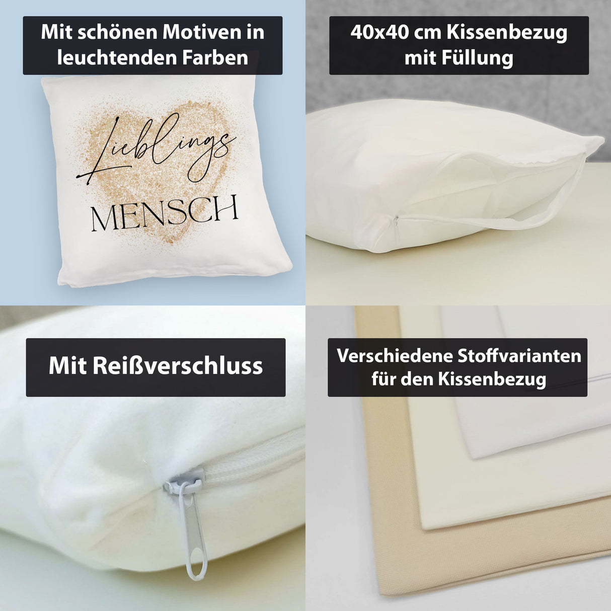 Lieblingsmensch Kissen in rosa