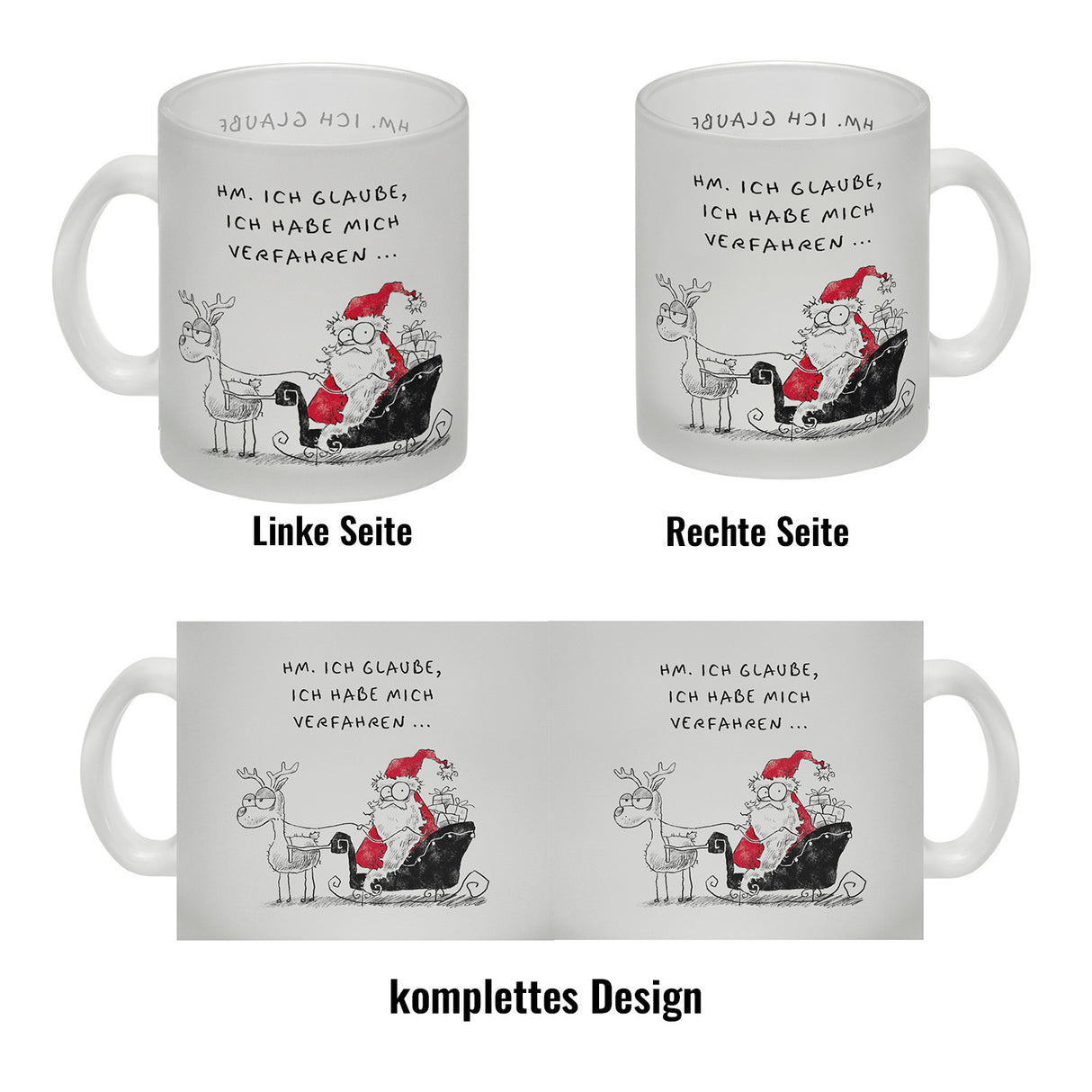 Weihnachtsmann am Naschen Kaffeebecher mit Spruch Erwischt