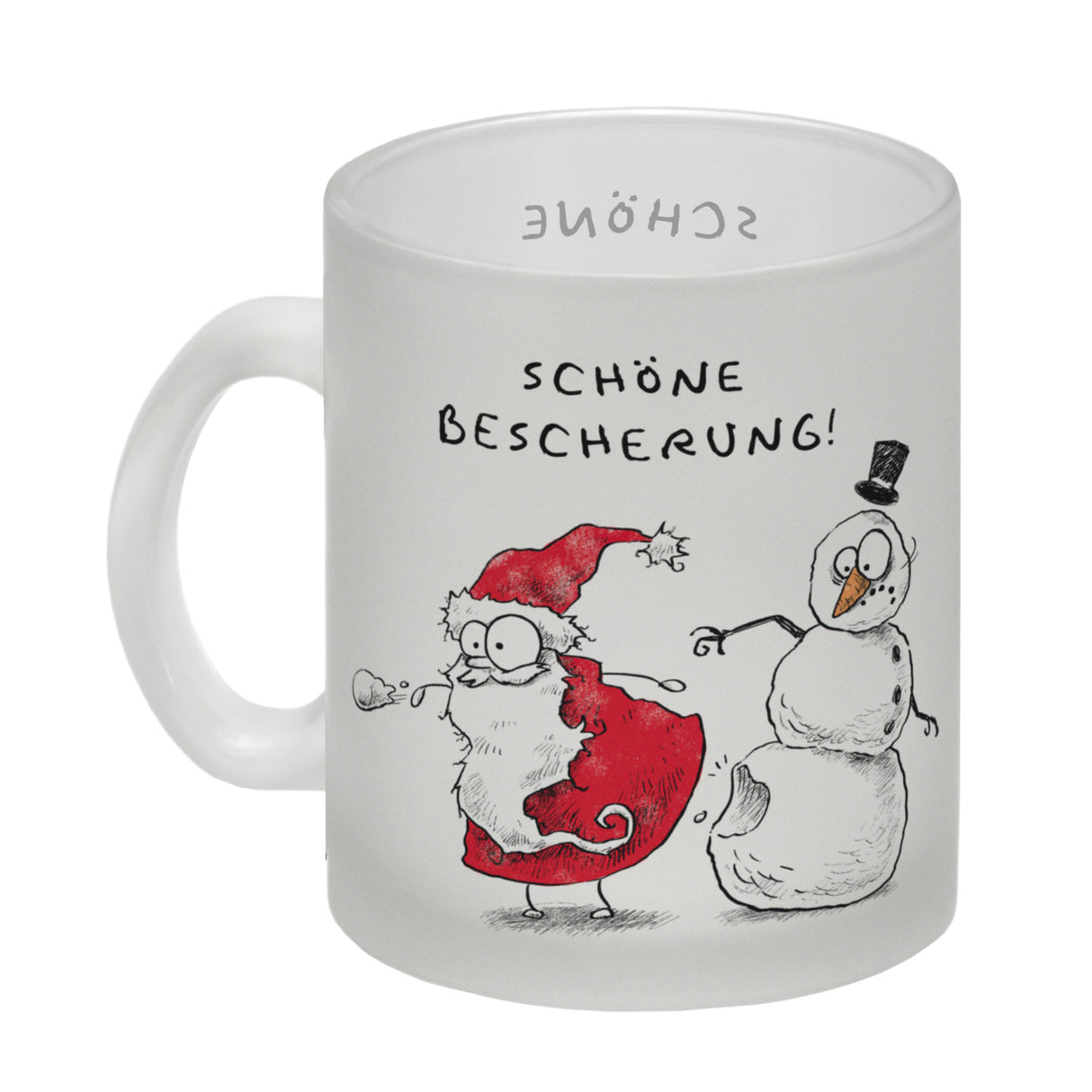 Weihnachtsmann am Naschen Kaffeebecher mit Spruch Erwischt