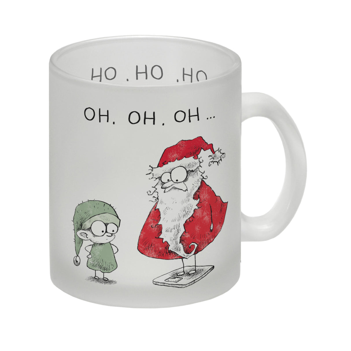 Weihnachtsmann am Naschen Kaffeebecher mit Spruch Erwischt