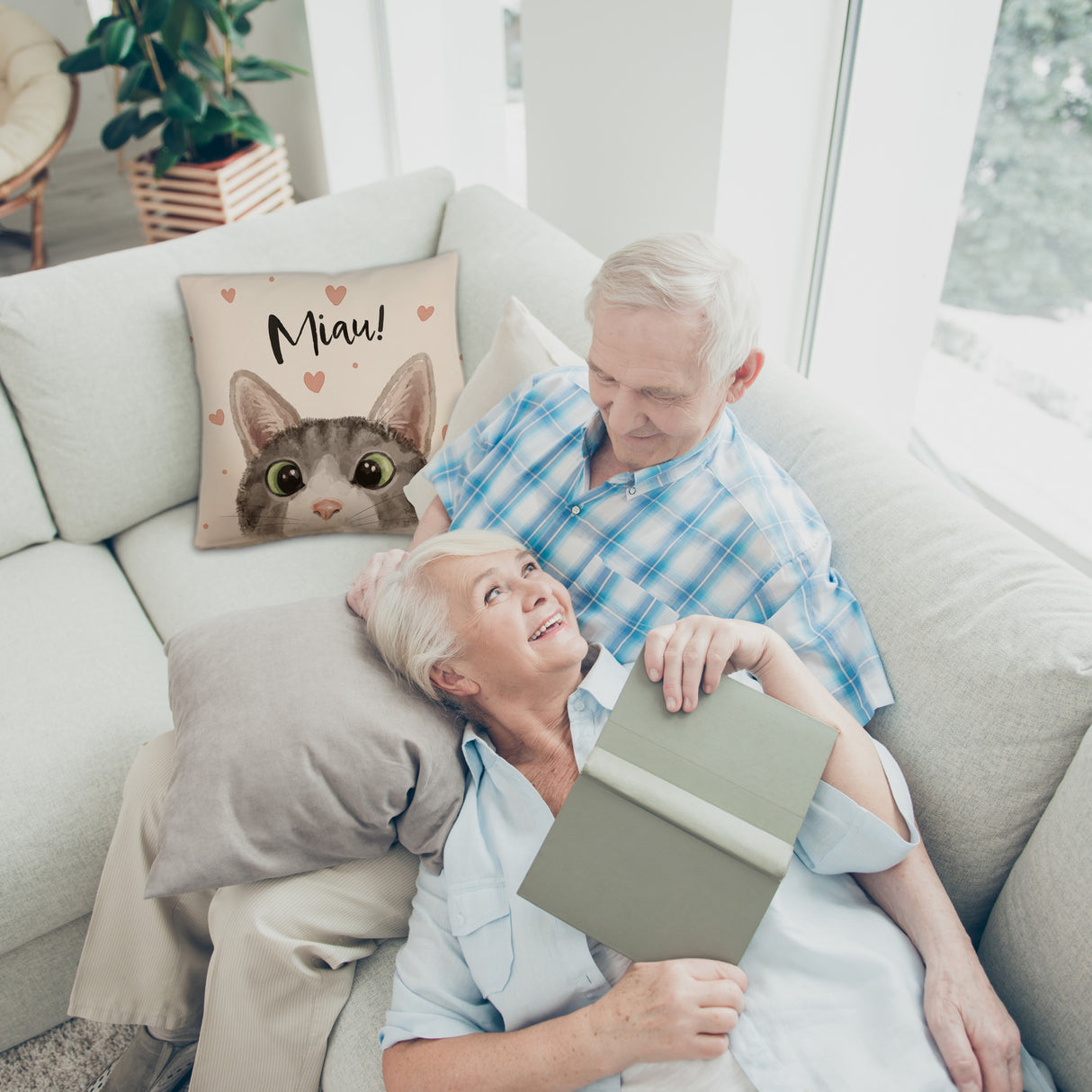 Miau Katze Kissen