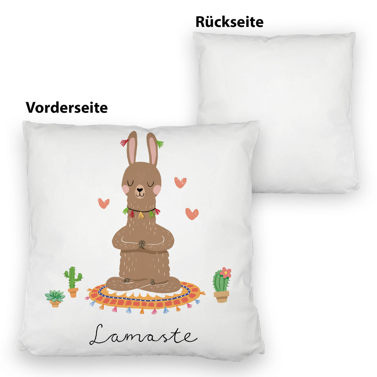 Lama Kissen mit Spruch Lamaste