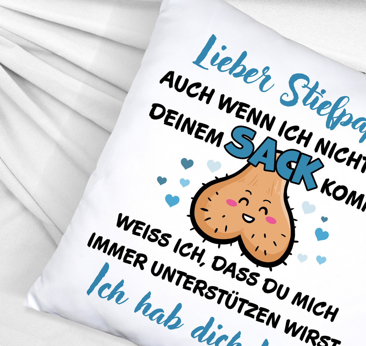 Stiefpapa ich hab dich lieb Kissen mit Spruch