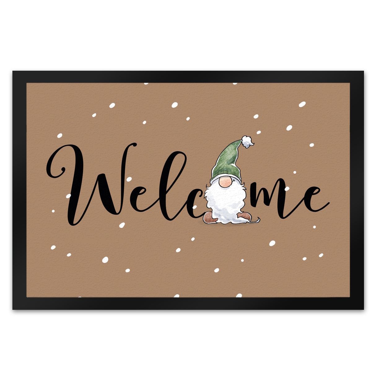 Welcome Fußmatte in 35x50 cm mit bärtigem Wichtel