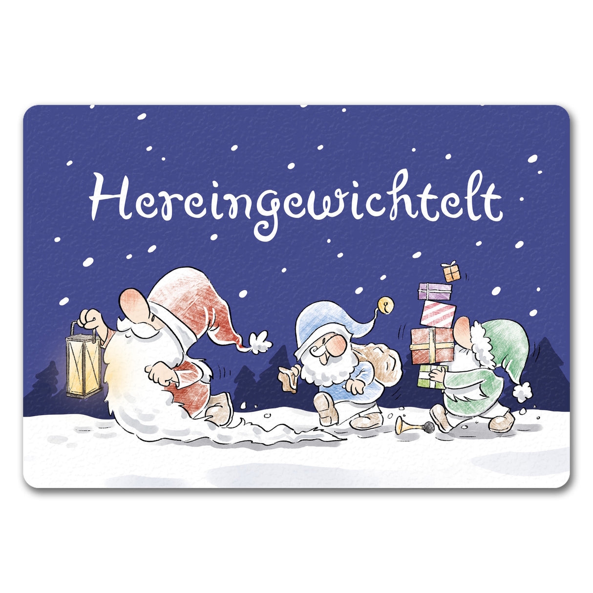 Hereingewichtelt Fußmatte in 35x50 cm mit Spruch