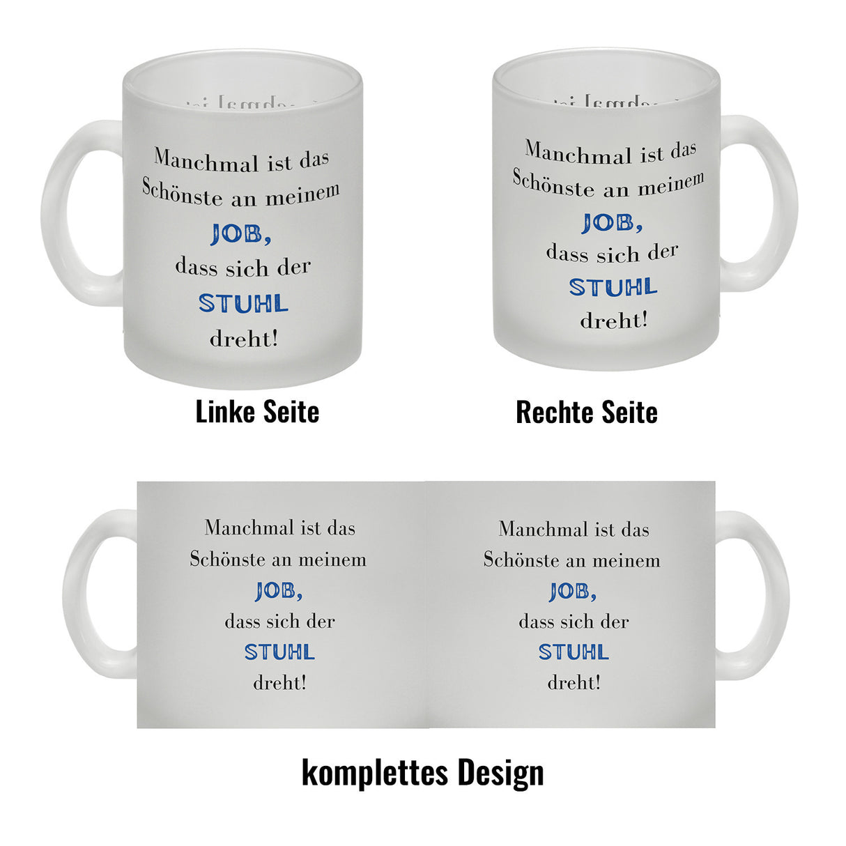 Highlight meines Jobs Kaffeebecher mit Spruch