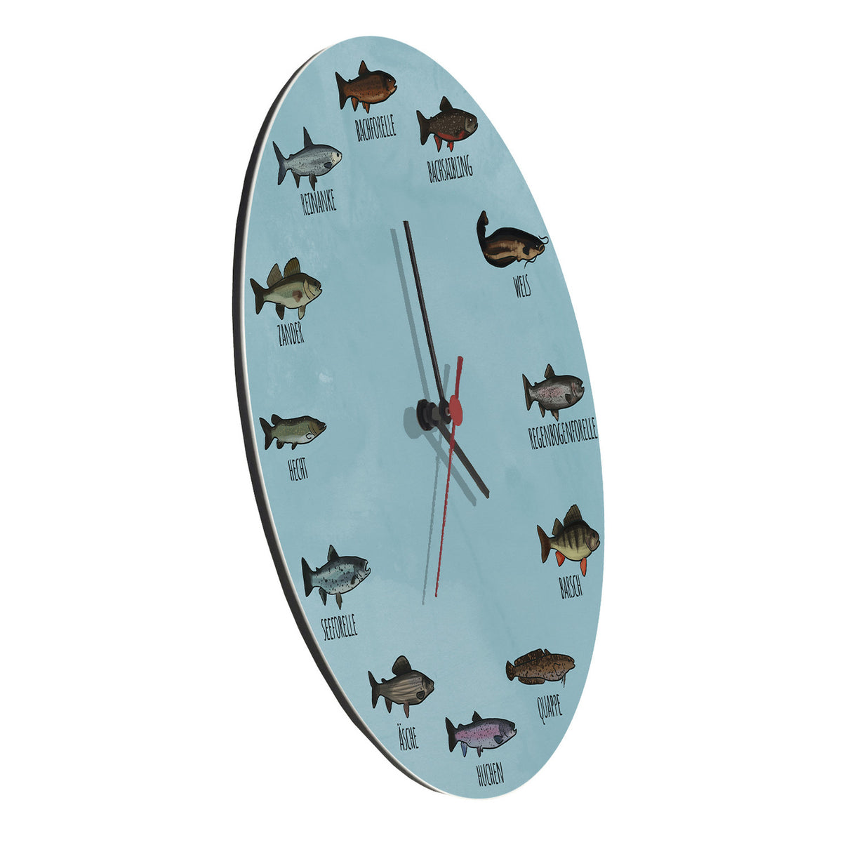Deutsche Fischarten Wanduhr