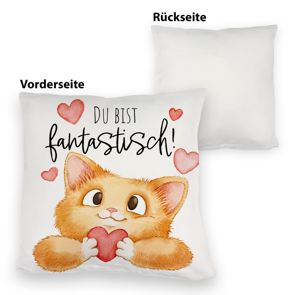 Katze Kissen mit Spruch Du bist fantastisch