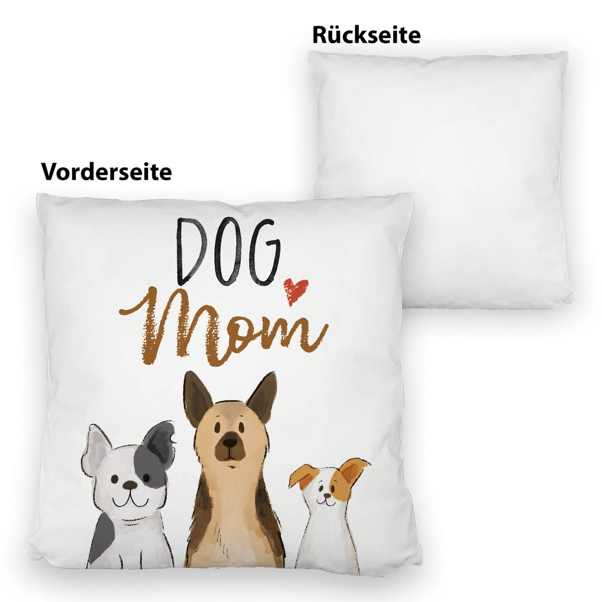 Dog Mom Kissen mit Spruch