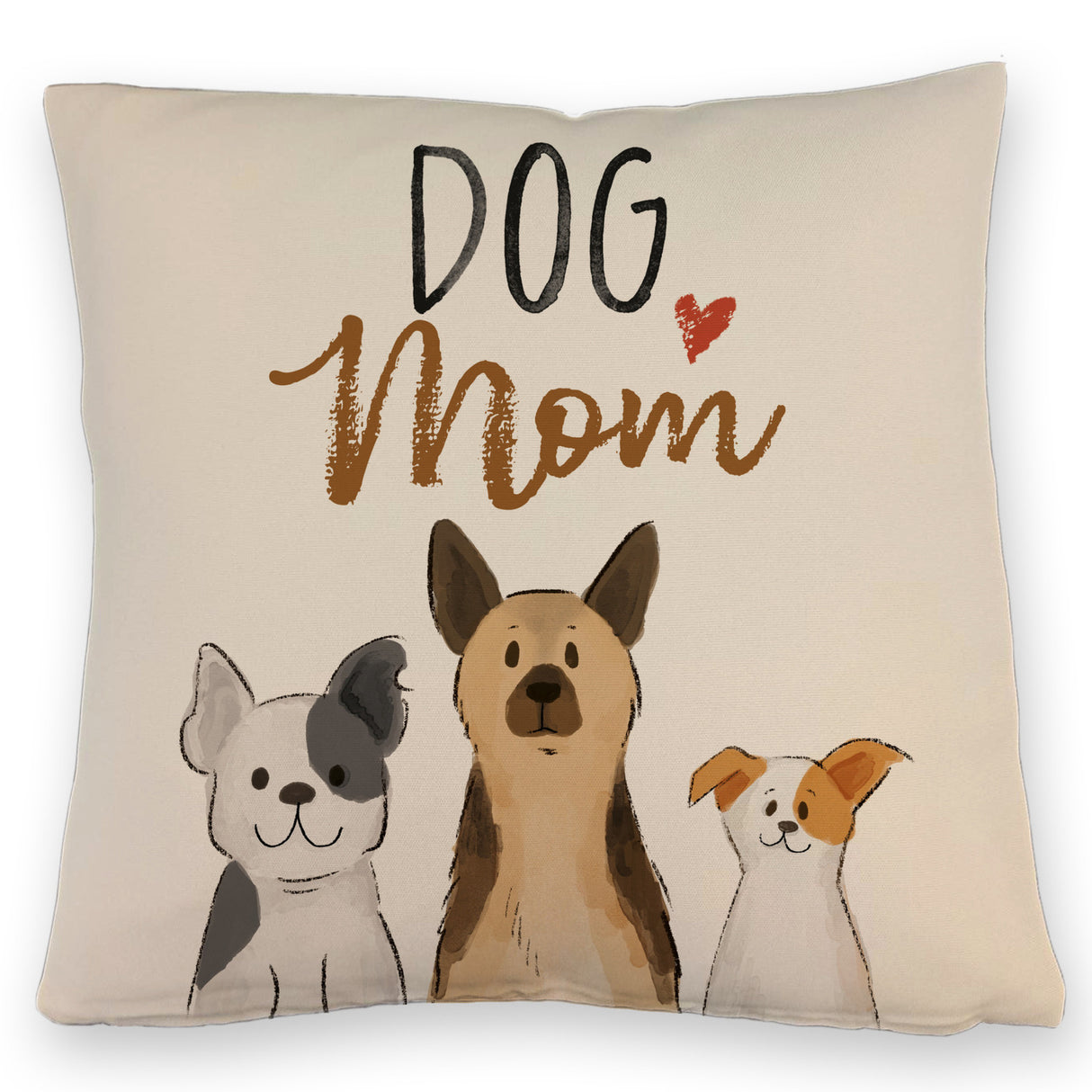 Dog Mom Kissen mit Spruch