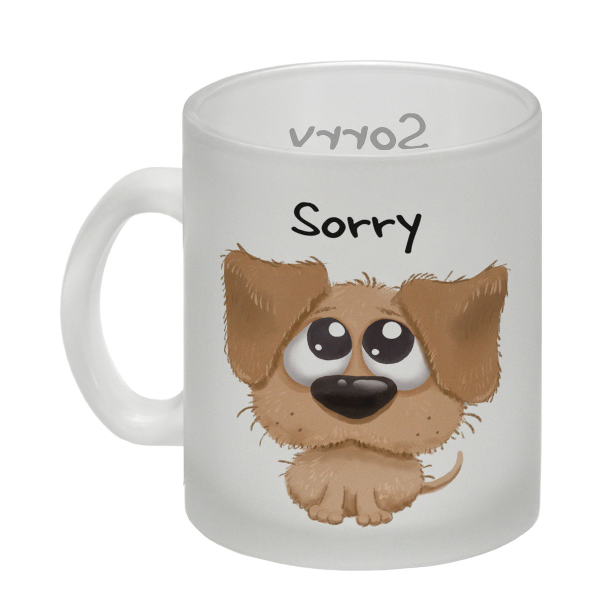 Hund Kaffeebecher mit Spruch Sorry