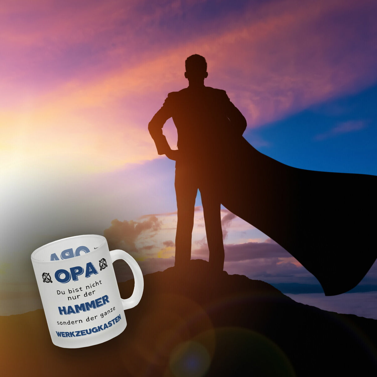 Opa Kaffeebecher mit Spruch Du bist nicht nur der Hammer