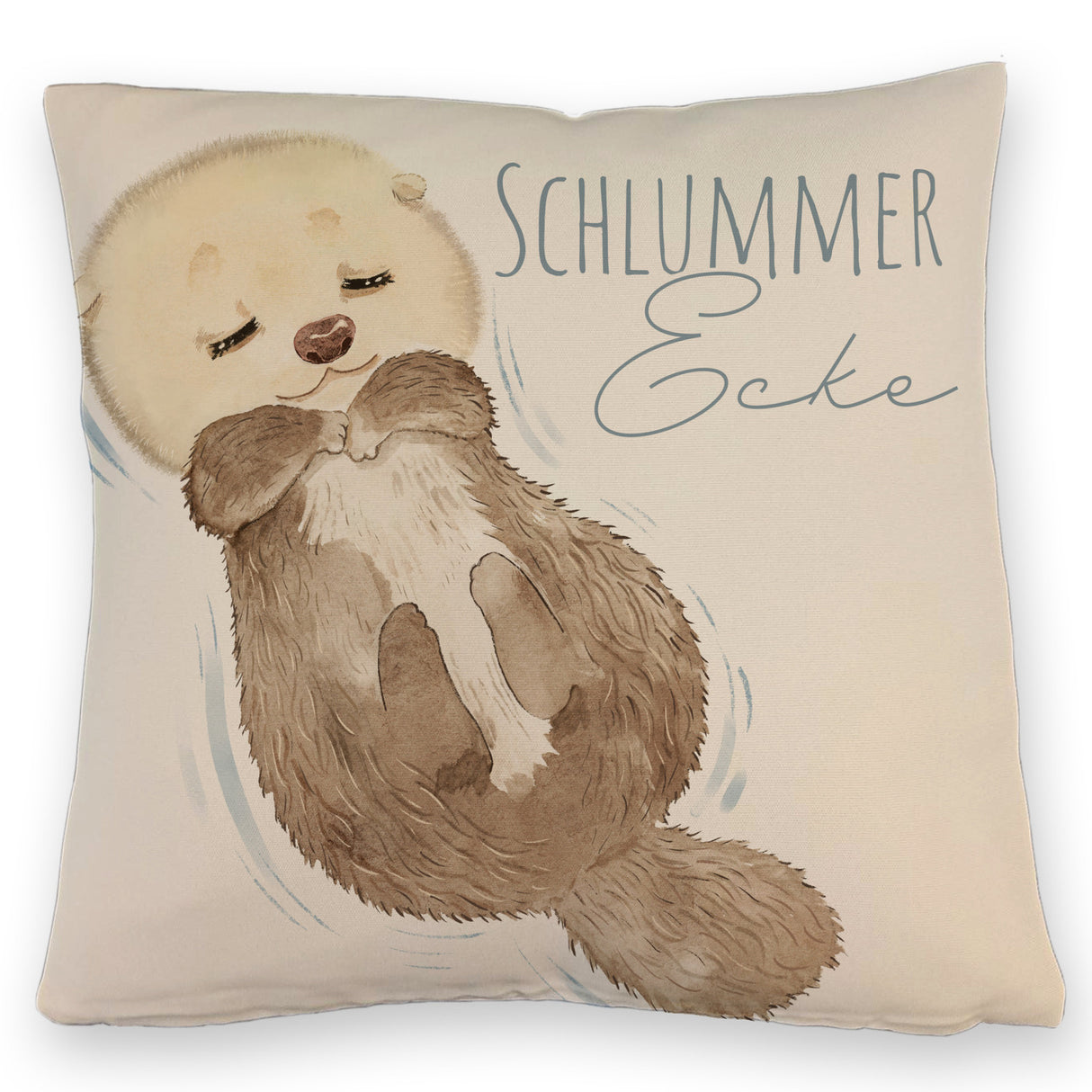Otter Kissen mit Spruch Schlummerecke
