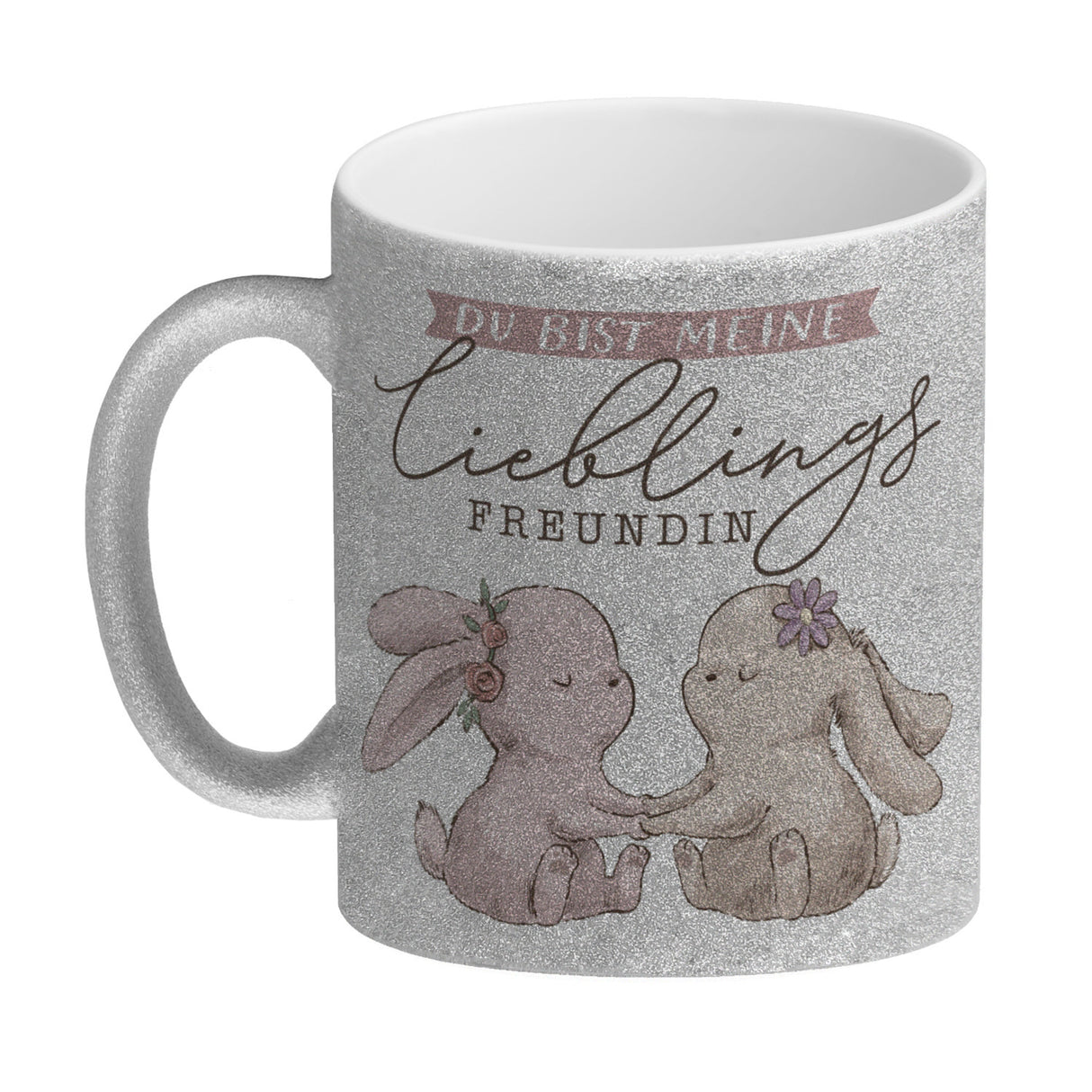 Hasen Kaffeebecher mit Spruch Du bist meine Lieblingsfreundin