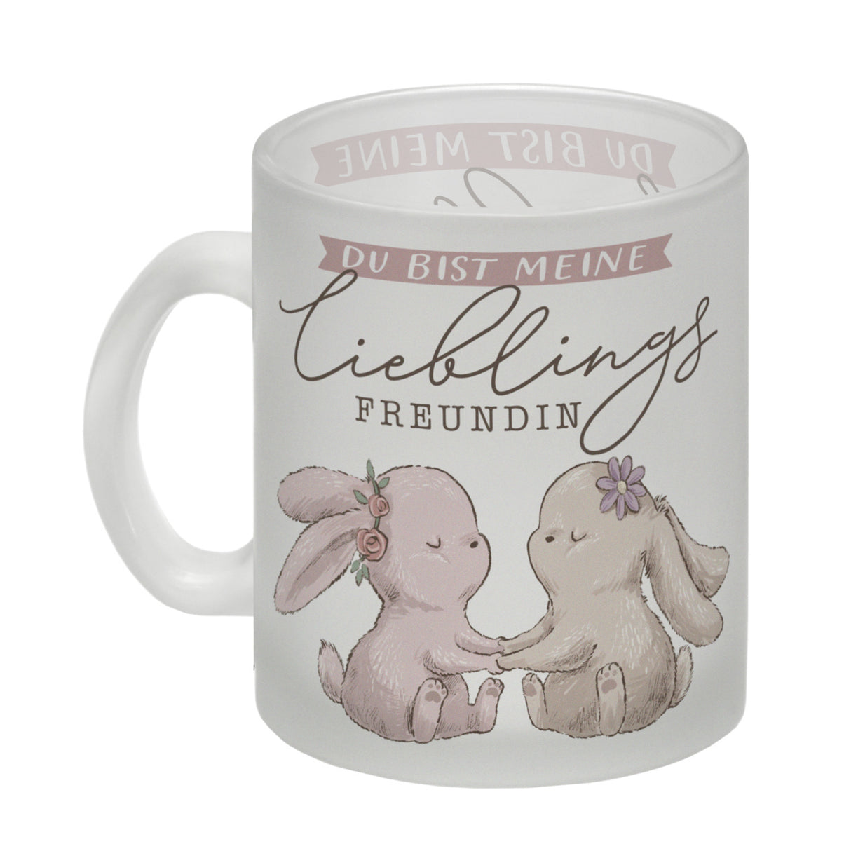 Hasen Kaffeebecher mit Spruch Du bist meine Lieblingsfreundin