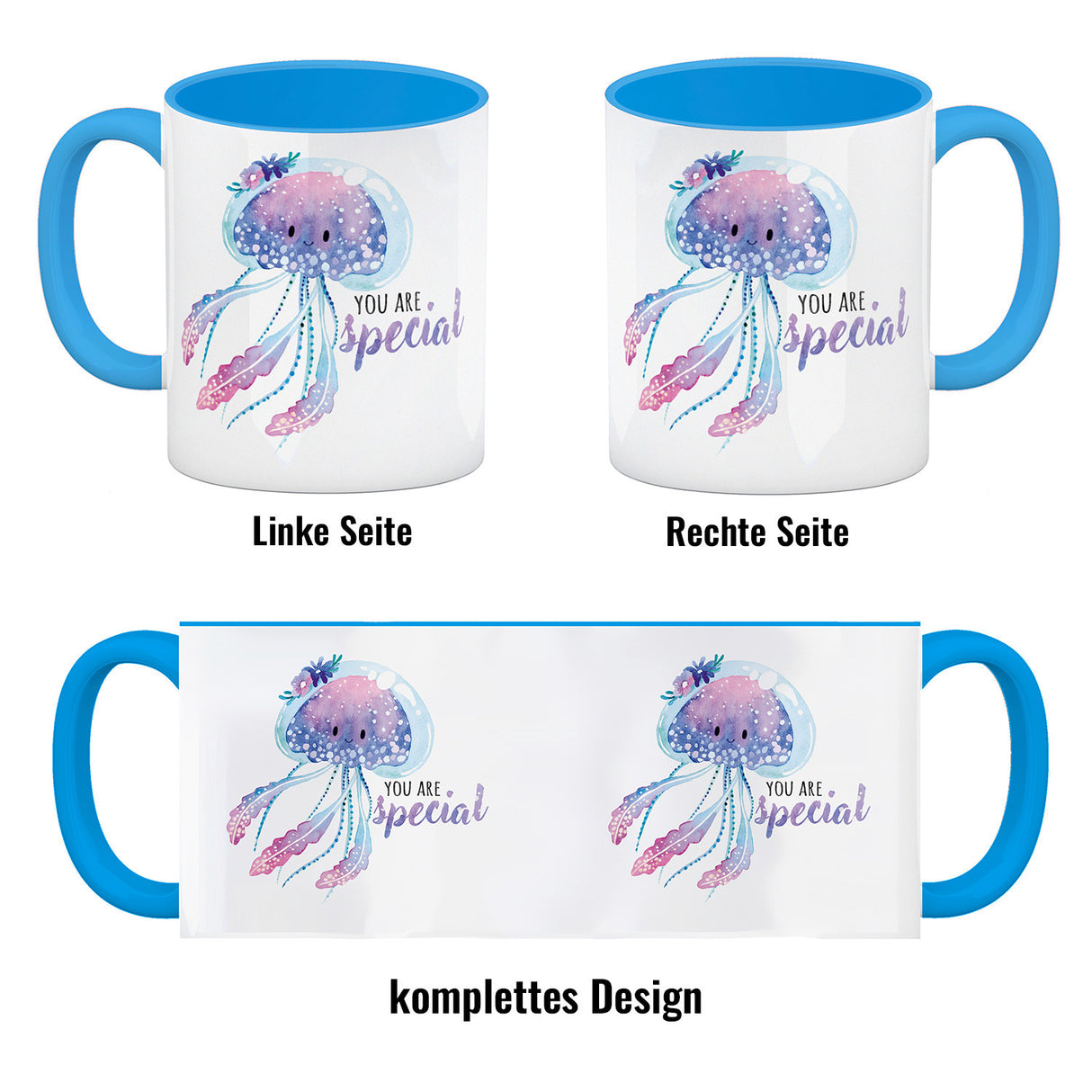 Qualle Kaffeebecher mit Spruch You are special