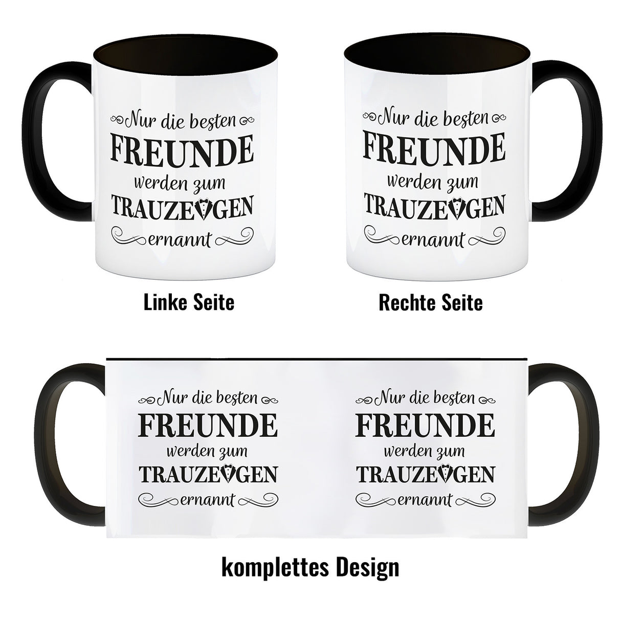 Nur die besten Freunde werden Trauzeuge Kaffeebecher