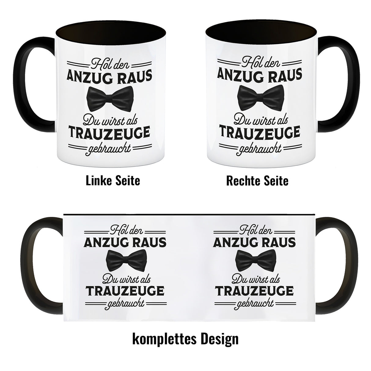 Trauzeuge Kaffeebecher Hol den Anzug raus