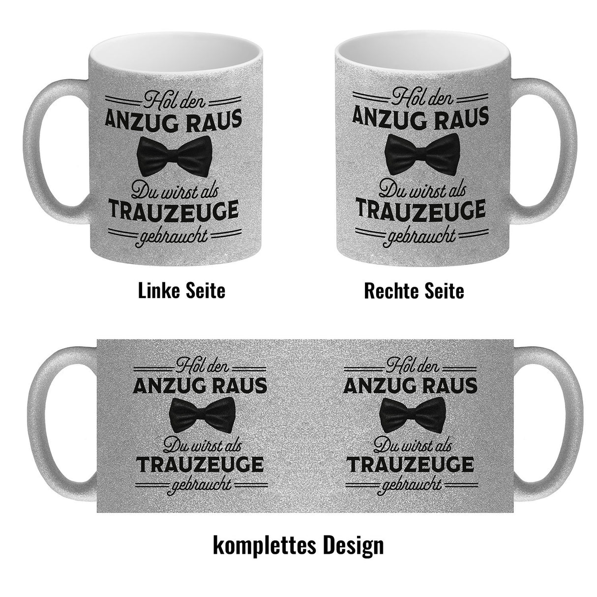 Trauzeuge Kaffeebecher Hol den Anzug raus