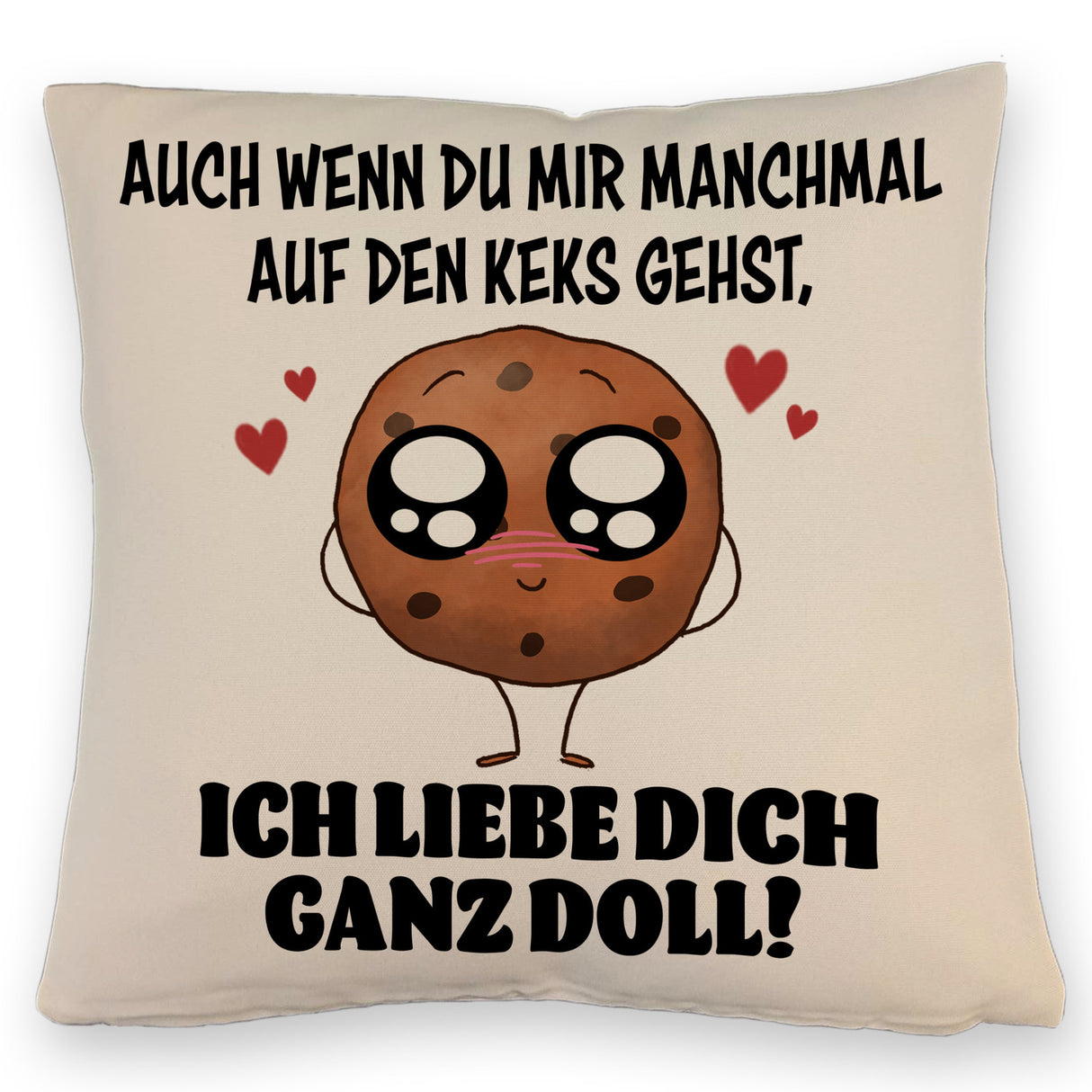 Ich liebe dich ganz doll Cookie Keks Kissen