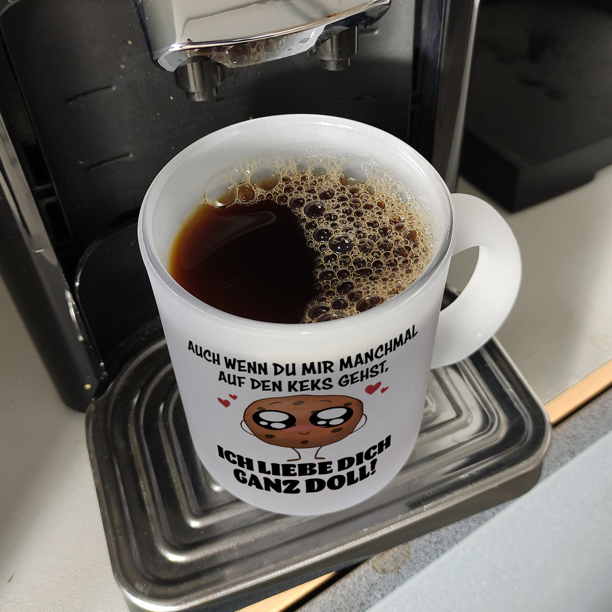 Ich lieb dich ganz doll Cookie Keks Kaffeebecher auf den Keks gehen
