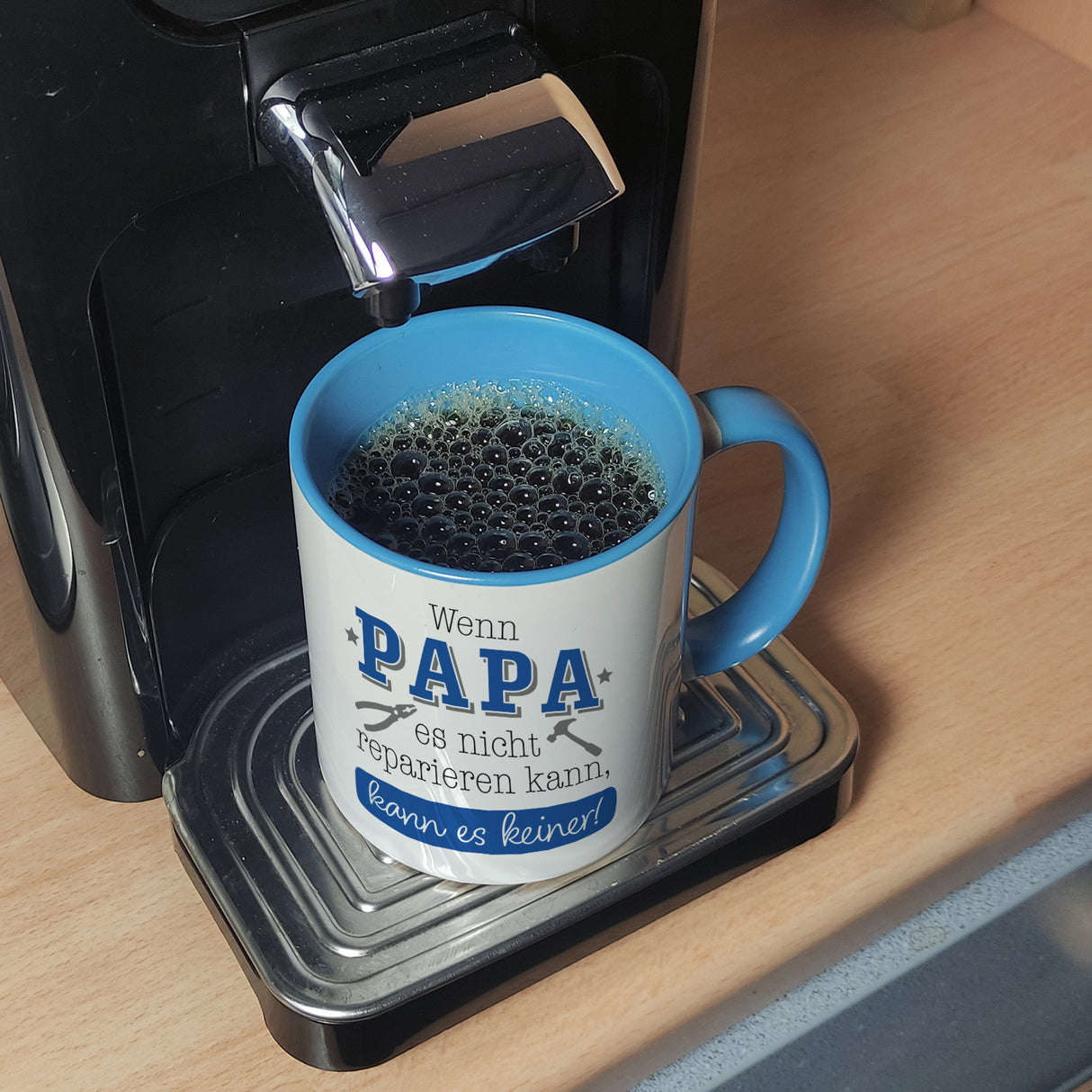 Papa Geschenk Kaffeebecher mit Spruch Wenn Papa scheitert scheitert jeder