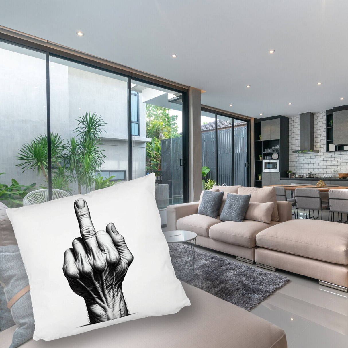 Mittelfinger Kissen