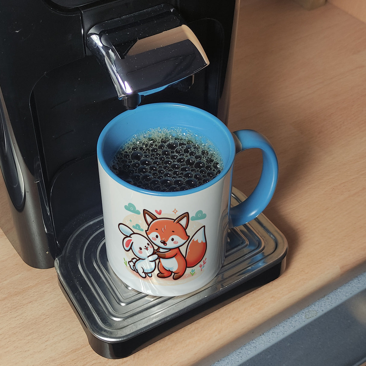 Fuchs und Kaninchen Kaffeebecher