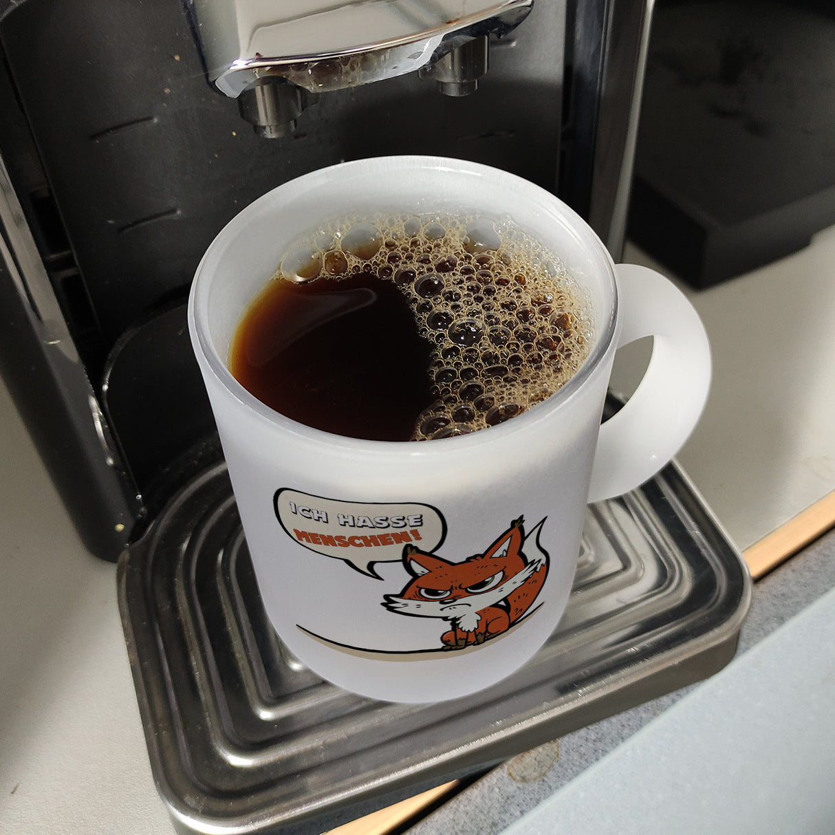 Ich hasse Menschen Fuchstasse Kaffeebecher