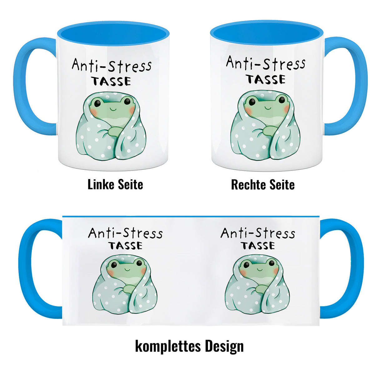 Frosch er Decke mit Spruch Anti-Stress Tasse