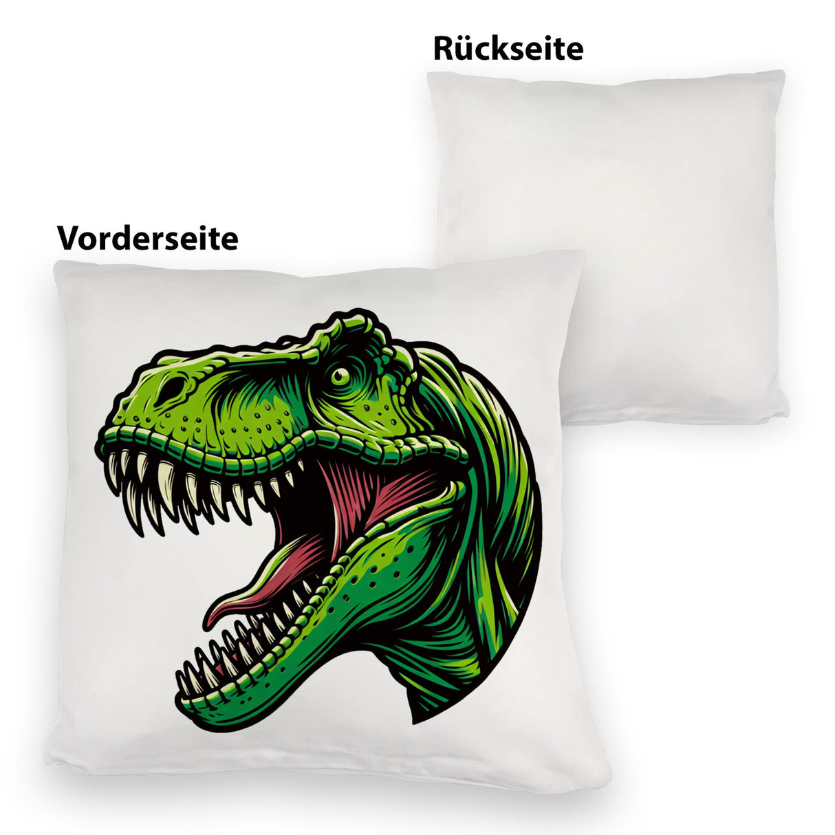 Grüner T-Rex Dinosaurier Kissen