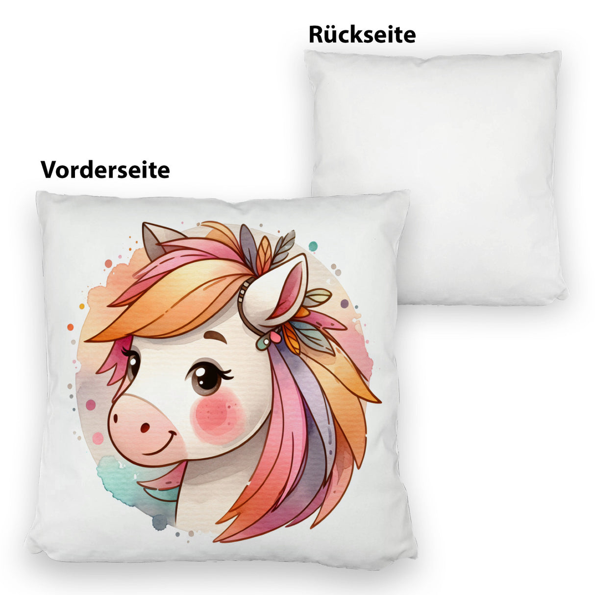 Pferde Mädchen Kissen