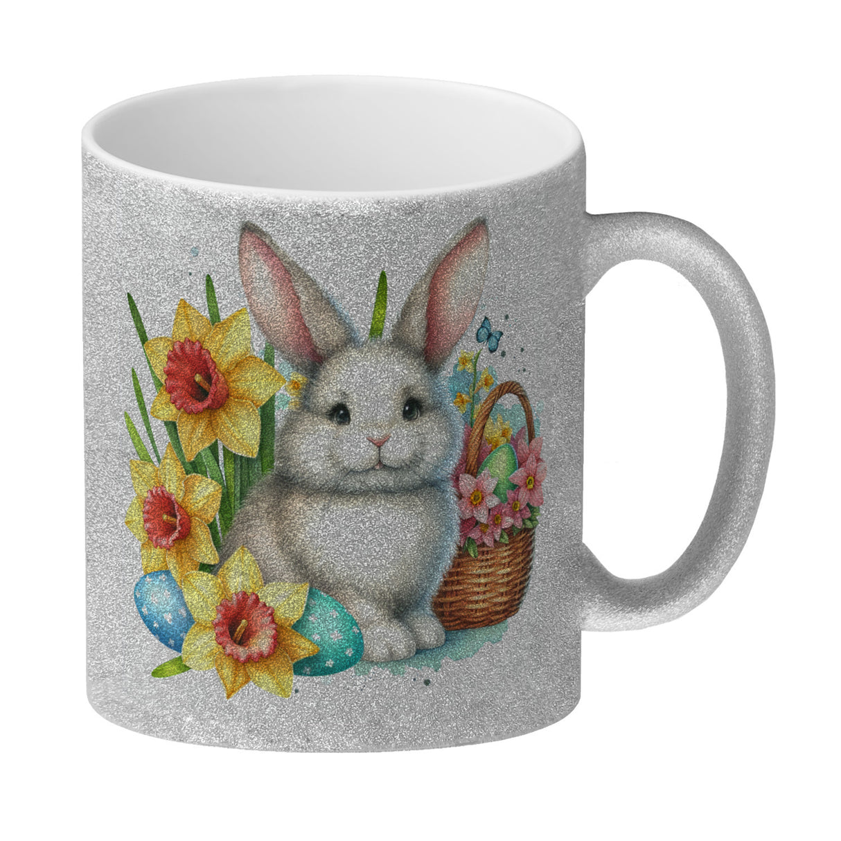 Osterhase mit Osterglocken Kaffeebecher